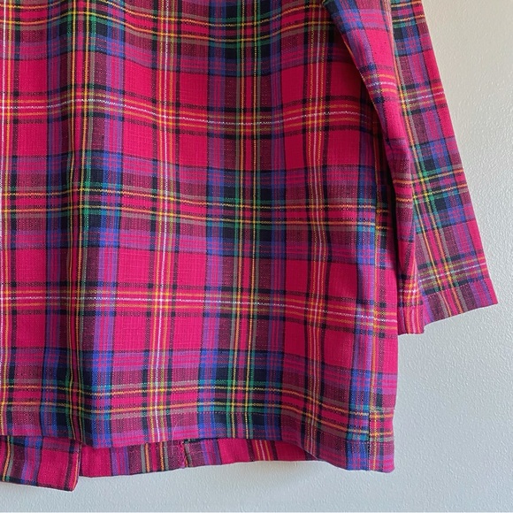 Vintage Ziba Vibrant Pink Plaid Blazer - Picture 10 of 13
